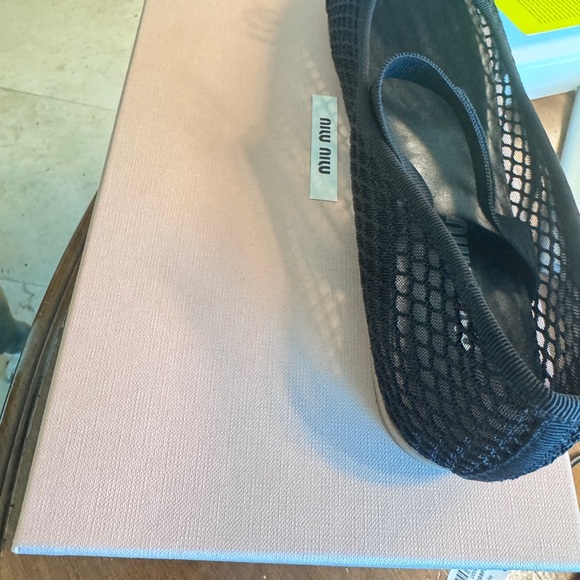 Miu Miu Black Mesh Ballet Flats Size 8. Barely used. - Picture 7 of 8